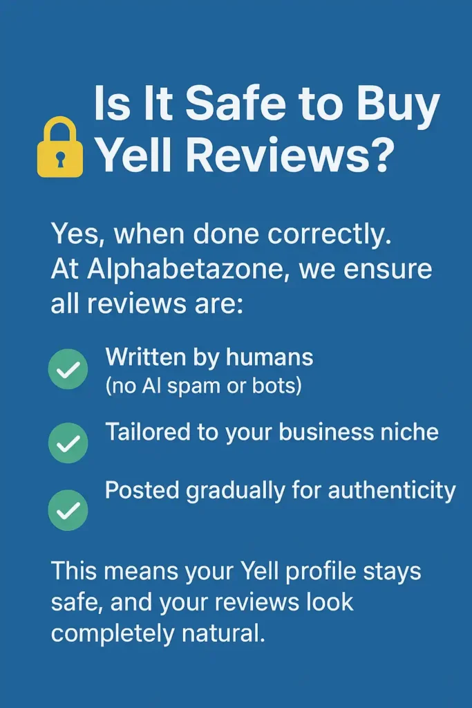 is it safe to buy yell reviews