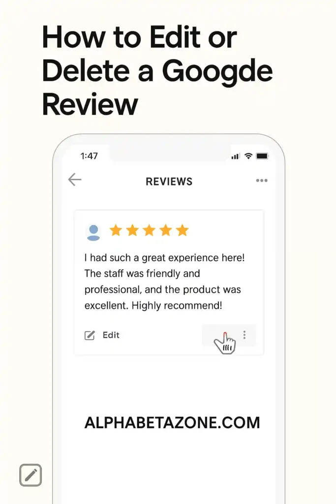 how to edit or delete review