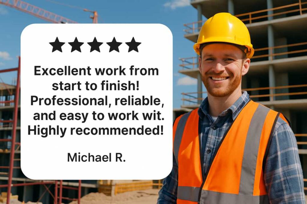 100+ Positive Customer Review Samples for Construction Businesses